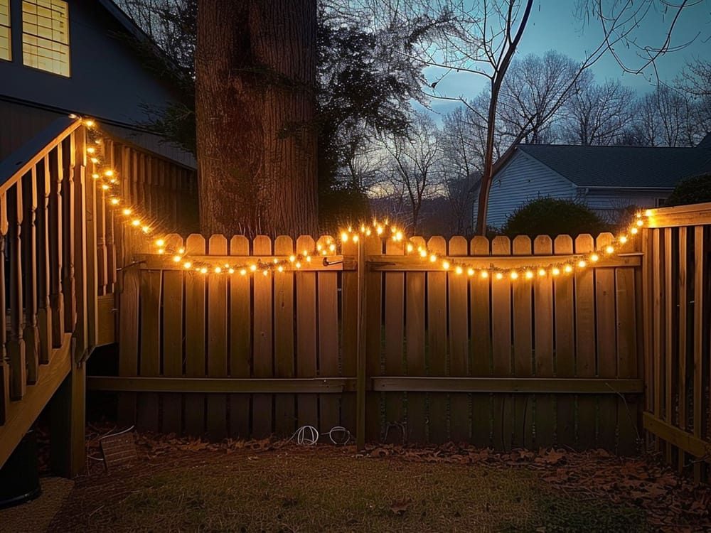 Decorate the Fence With Rope Lights