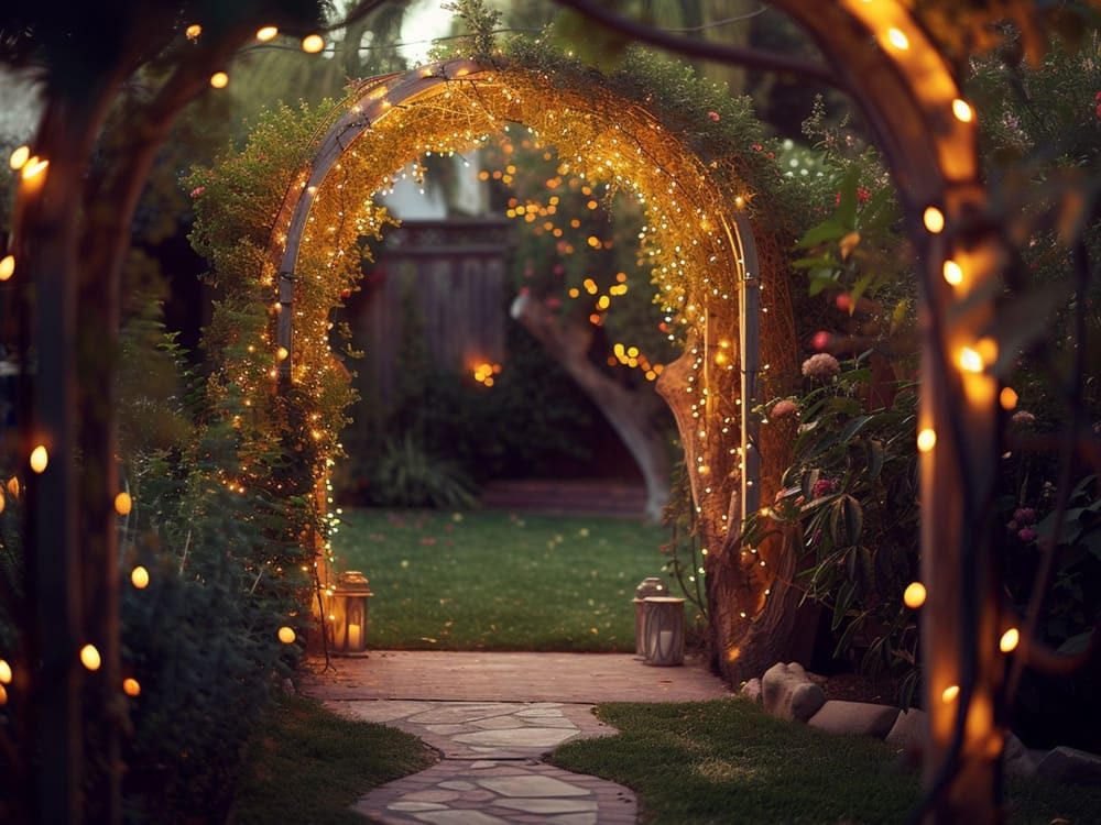 Dress Up Archways With String Lights