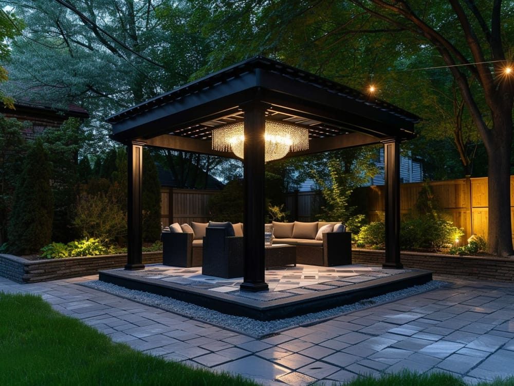Install a Beautiful Chandelier in the Gazebo