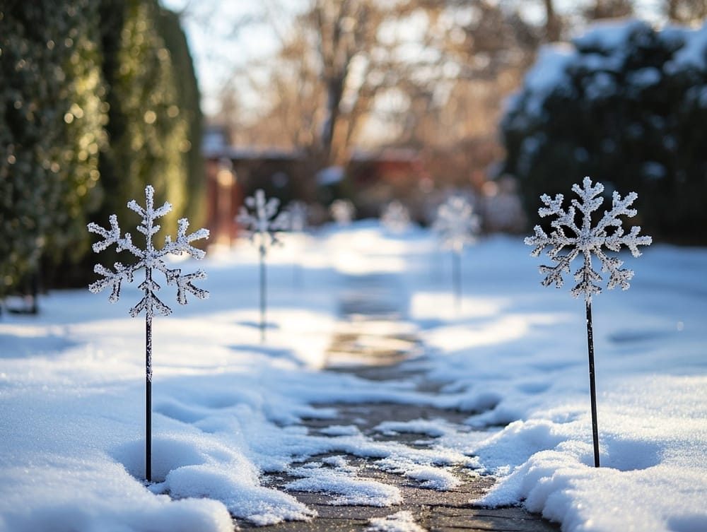 snowflake-path-markers