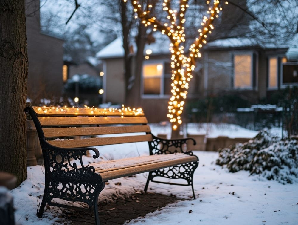twinkling-light-on-bare-benches