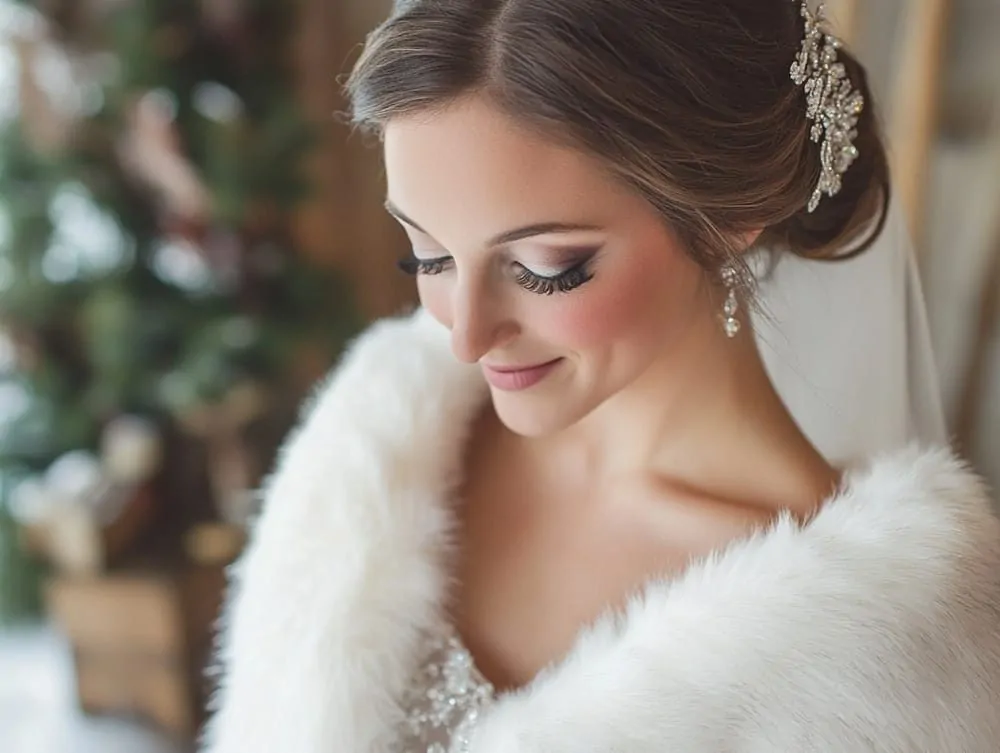 faux-fur-bridal-shawl